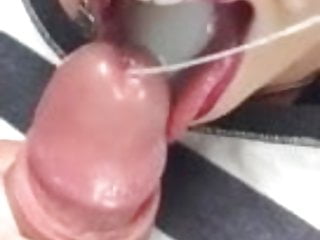 Cum in pretty girls mouth