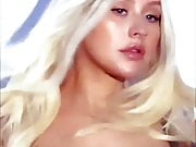 Christina Aguilera -nipples in see-through top, July 2018