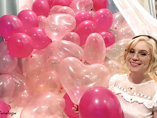 Fetish, Balloon Fetish, Balloon Popping, Blonde