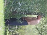 SPY chinese chubby bear outdoor piss
