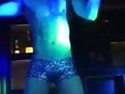 Sexy guy dancing on gay club