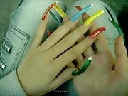 colorful long  nails