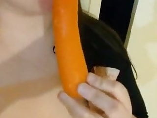 Charlotte Sucking On Carrot And Wishing It Was Your Dick...