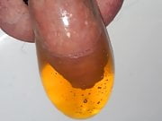 piss filled condom fun