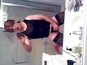 sexy crossdresser cums in sink