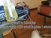 Bladder Enema With The Botte My Bf Had His Date Piss In 