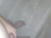 Smooth Chubby Cub Jacob's Shower Masturbation in Pink Briefs