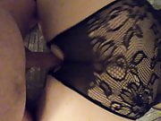 Preview. Cum on black crotchless bodystocking 