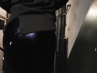 Husband Records on Camera how Wife in Tight Pants a Walk