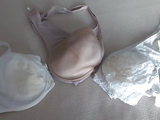 3 new bras already stained cum...