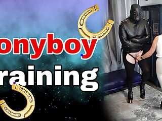 Training Zero Femdom Pony Boy BDSM Training! Bondage Slave Real Homemade Orgasm Cum Milf Stepmom Female Domination