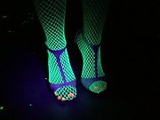 Giada's Fetish Legs & Feet are Glowing in the Dark