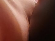 Making him fuck my pvc covered ass then cumming on it