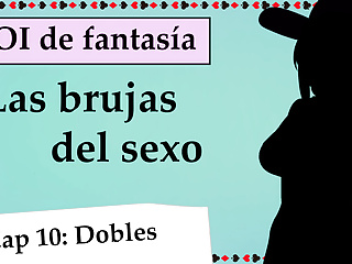 Spanish JOI, tu ama te exige una DP, las brujas del sexo.