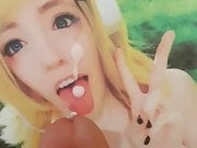 Cum Tribute for Cosplayeuse very sexy tongue