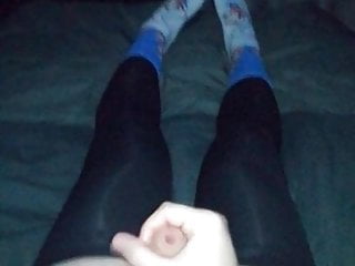 Pantyhose Socks & Cute Uncut Clit Cums