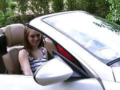 Girl Girl Fuck Show With Aspen Rae And Shae Snow On A Car!