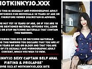 Hotkinkyjo sexy captain – self anal fisting & prolapse