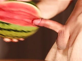 Water Melon Cum - Fucking A Melon And Cumming