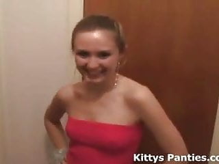 Cute Kitty In A Tube Top And Tiny Skirt...