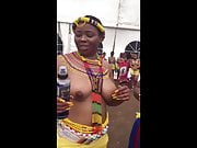 Busty South African girls singing and dancing topless