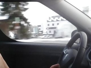 Jerking Flashing Naked While Driving...