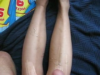 Nylon fetish - footjob coming - Serbian