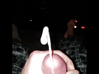 Up close slow mo cumshot