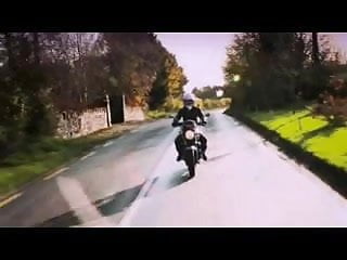 British motorbike slut fucks an irishman...