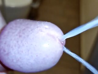 Cumshot in slow motion and moaning...