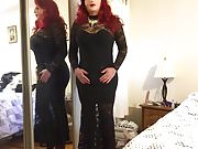 Deanna CD doll in long black dress
