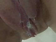 Wife juices on glass table