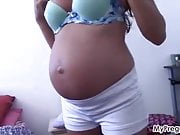 Pregnant Leticia's not Step brother Watches Her Masturbate!