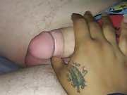 Sissy cock being rubbed and exposed