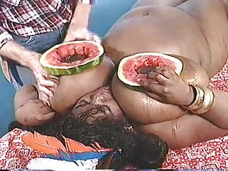Big Tits, Big Boobs Black, BBW Black, Watermelon